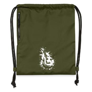 Ukulele Graffiti - Gymsac made from recycled material - military green - Front