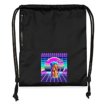 Bavarian Retro Design Folk Festival Gift Beer - Gymsac made from recycled material - black - Front
