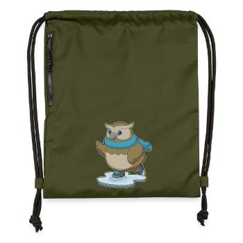 Owl patins à glace - Sac à cordon en polyester recyclé - military green - Devant