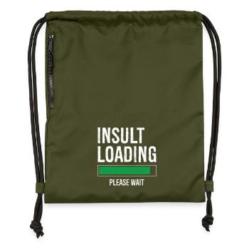 insult loading please wait - Gymsac made from recycled material - military green - Front