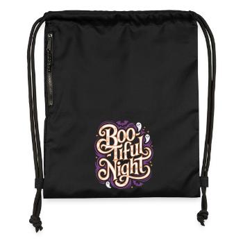 Boo-Tiful Nuit Halloween Effrayant Drôle - Sac à cordon en polyester recyclé - noir - Devant