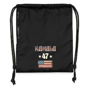 47 kamala - Turnbeutel aus Recycling-Material - Schwarz - Vorne