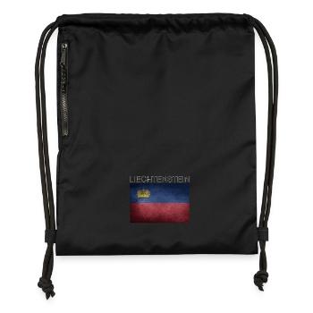 Liechtenstein Flag Vaduz Alps Holidays - Gymsac made from recycled material - black - Front