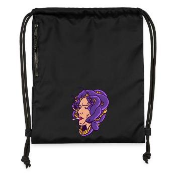 Ancient God Greek Medussa Mythology - Gymsac made from recycled material - black - Front