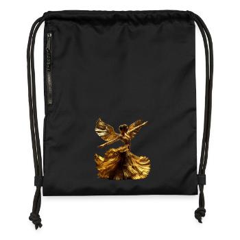 Flamenco Tänzerin Gold Flügel Spanien Kleid Tänzer - Turnbeutel aus Recycling-Material - Schwarz - Vorne