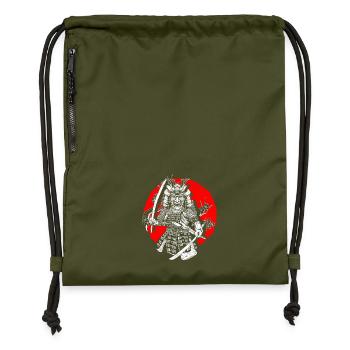 Kanji Katana Oni Demon Ninja Samurai - Gymsac made from recycled material - military green - Front