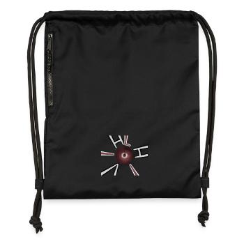 Latvia Flag Riga - Gymsac made from recycled material - black - Front