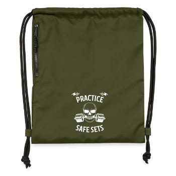 Entraînez-vous à des ensembles sûrs - Sac à cordon en polyester recyclé - military green - Devant