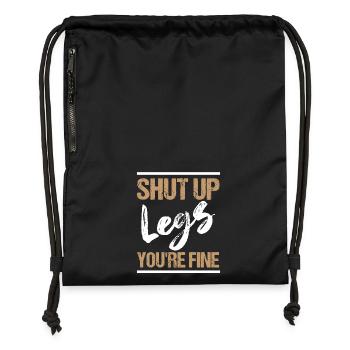 Shut Legs You're Fine Running Marathon - Gymsac made from recycled material - black - Front