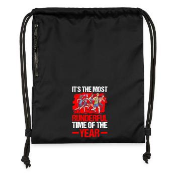 Jogging Most Runderful Time Running - Gymsac made from recycled material - black - Front