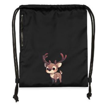 Caribou Karibus Karibu - Turnbeutel aus Recycling-Material - Schwarz - Vorne