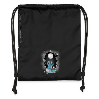 Halloween Fantasy lustig gruselig spaßig - Turnbeutel aus Recycling-Material - Schwarz - Vorne
