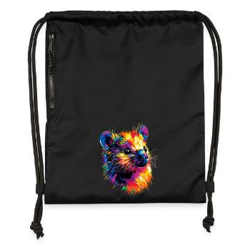 Quokka Be Quokka Joyeux Coloré Australie Quokkas - Sac à cordon en polyester recyclé - noir - Devant