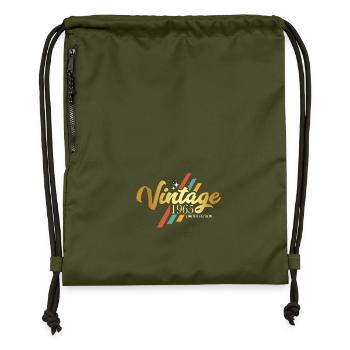 Anniversaire Vintage Rétro 1965 - Sac à cordon en polyester recyclé - military green - Devant