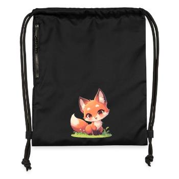 Füchse Fuchs - Turnbeutel aus Recycling-Material - Schwarz - Vorne