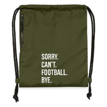 sorry can't football bye - Turnbeutel aus Recycling-Material - military Green - Vorne