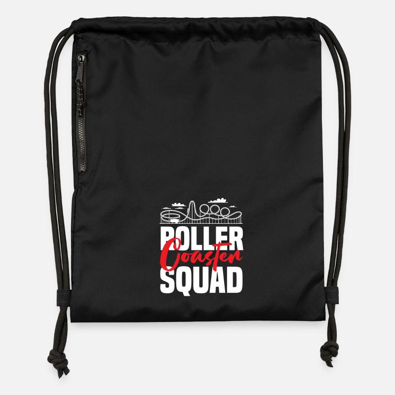 Achterbahn Squad Abenteuerliebe - Turnbeutel aus Recycling-Material - Schwarz