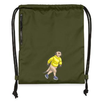 Patins à glace Meerkat - Sac à cordon en polyester recyclé - military green - Devant