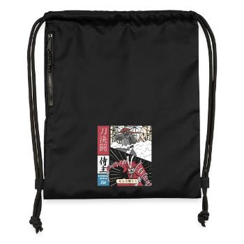 La plupart des épéistes Katana vs arme à feu - Sac à cordon en polyester recyclé - noir - Devant