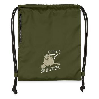 Niedlicher Seehund Mit Nice Seal Of Approval - Turnbeutel aus Recycling-Material - military Green - Vorne