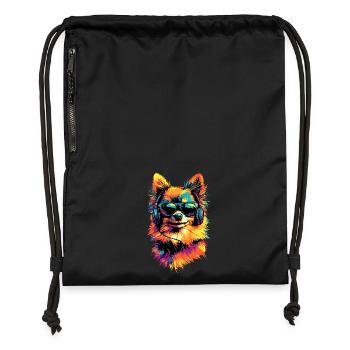 Pomeranian Pomeranian Pom Sweet German Spitz - Gymsac made from recycled material - black - Front