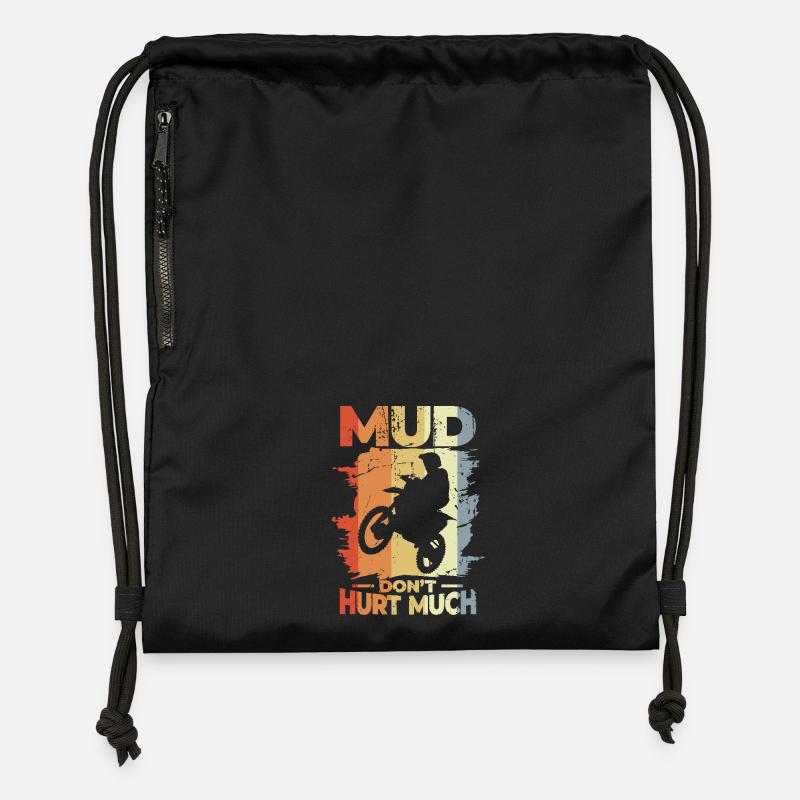 Mud Don't Hurt Much - Gymsac made from recycled material - black