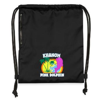 Armoire de vacances pour les vacances à Khanom en Thaïlande - Sac à cordon en polyester recyclé - noir - Devant