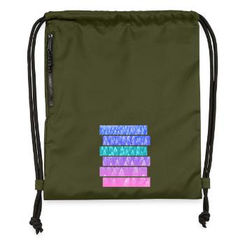 Fir - Gymsac made from recycled material - military green - Front