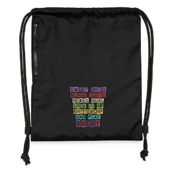 La sueur sèche Le sang Les caillots osseux guérissent - Sac à cordon en polyester recyclé - noir - Devant