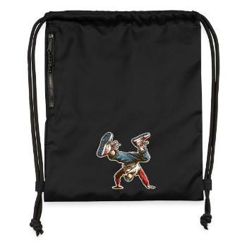 Breakdancing - Gymsac made from recycled material - military green - Front