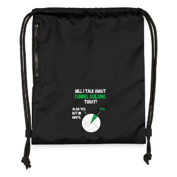 Sales Funnels Internet Affiliate Marketing Funny Q - Gymsac made from recycled material - military green - Front