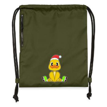 Canard Noël Patins à roues alignées - Sac à cordon en polyester recyclé - military green - Devant