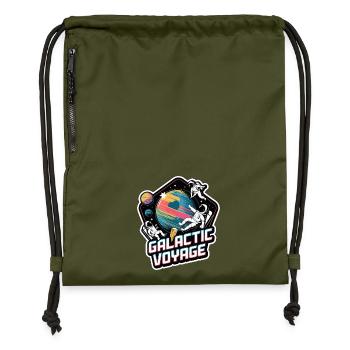 VOYAGE GALACTIQUE - Sac à cordon en polyester recyclé - military green - Devant
