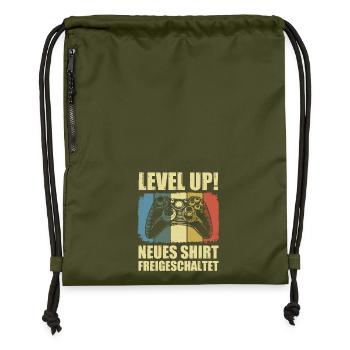 Neues Shirt Freigeschaltet - Turnbeutel aus Recycling-Material - military Green - Vorne