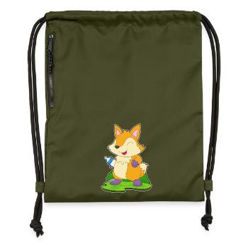Fox Baby Bottle Milk - Gymsac made from recycled material - military green - Front