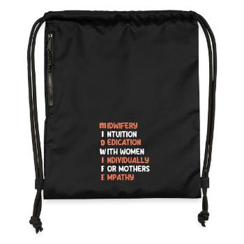 Midwife Intuition Education Women - Gymsac made from recycled material - black - Front