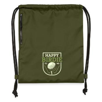 Happy Birdie To Me Golf Golfeur - Sac à cordon en polyester recyclé - military green - Devant