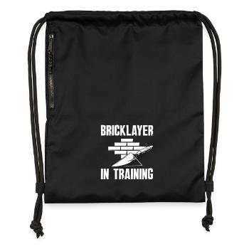 Maçon en formation Futur métier - Sac à cordon en polyester recyclé - military green - Devant