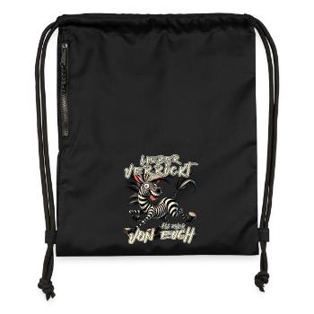 Crazy Zebra Better crazy than one of euc - Gymsac made from recycled material - black - Front