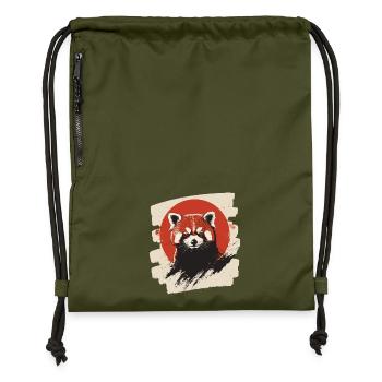 Petit panda - Sac à cordon en polyester recyclé - military green - Devant