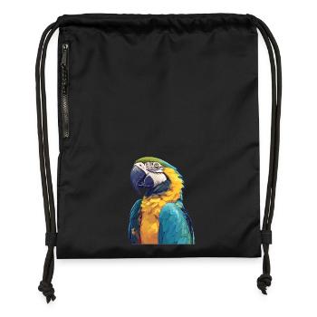 L’ère de l’ara - Sac à cordon en polyester recyclé - noir - Devant