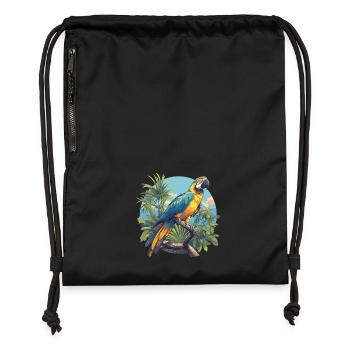 L’ère de l’ara - Sac à cordon en polyester recyclé - noir - Devant