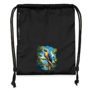 L’ère de l’ara - Sac à cordon en polyester recyclé - noir - Devant
