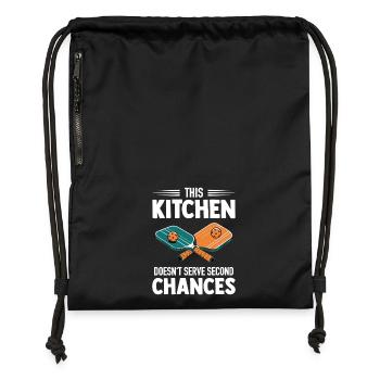 Pickleball - La cuisine ne sert pas de seconde chance - Sac à cordon en polyester recyclé - military green - Devant