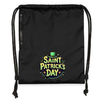 Saint Patrick`s Day Beer - Turnbeutel aus Recycling-Material - Schwarz - Vorne