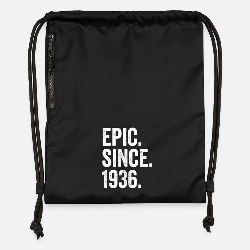 Epic Since 1936 Birth Year Birthday - Gymsac made from recycled material - black