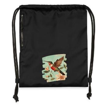 Kolibri - Turnbeutel aus Recycling-Material - Schwarz - Vorne