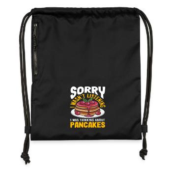 Pancakes Apology Was Distracted - Gymsac made from recycled material - military green - Front