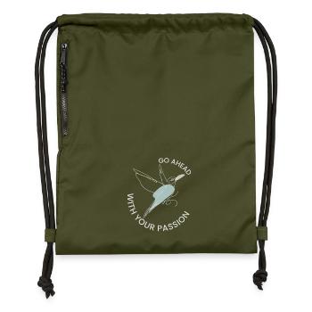 Design inspirant de colibri - Sac à cordon en polyester recyclé - military green - Devant