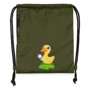 Duck Alarm Clock - Gymsac made from recycled material - military green - Front
